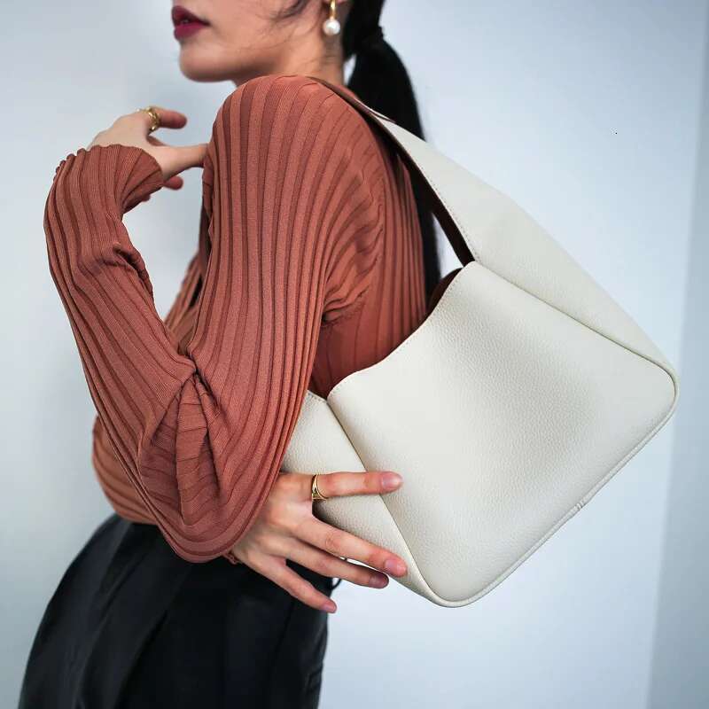 Genuine Women's Handbag Fashion Cowhide Classical Soft Leather Female Cabbage Bucket Shoulder Side Bags Designer Tote