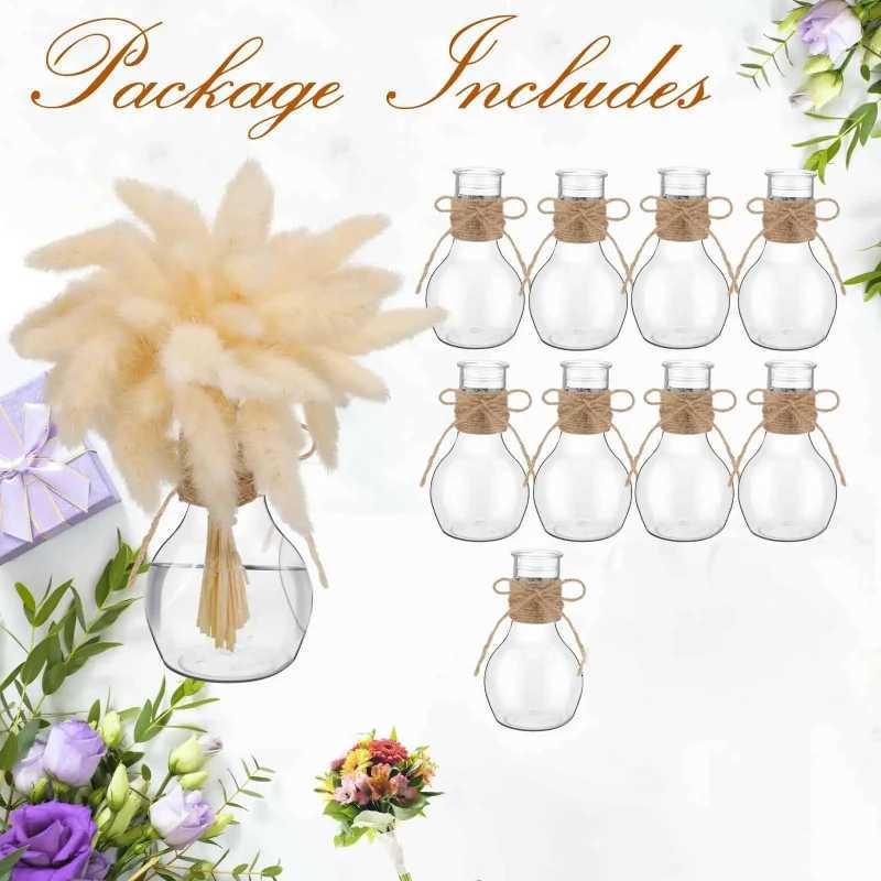 Transparent Light Bulb Style Plastic Vase High Quty Table Decoration Wedding Home Decor Unique Shape Flower Holder C251124