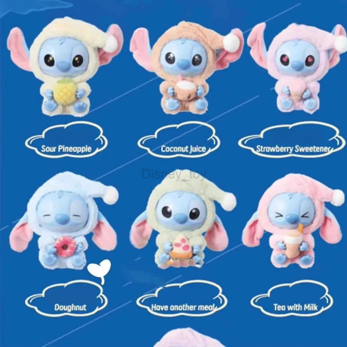 Disney toys New Miniso Disney Sewing Machine Bedtime Eating Series Vinyl Blind Box Pendant Cute Doll Mystery Box Toy Adult Gift Y250424