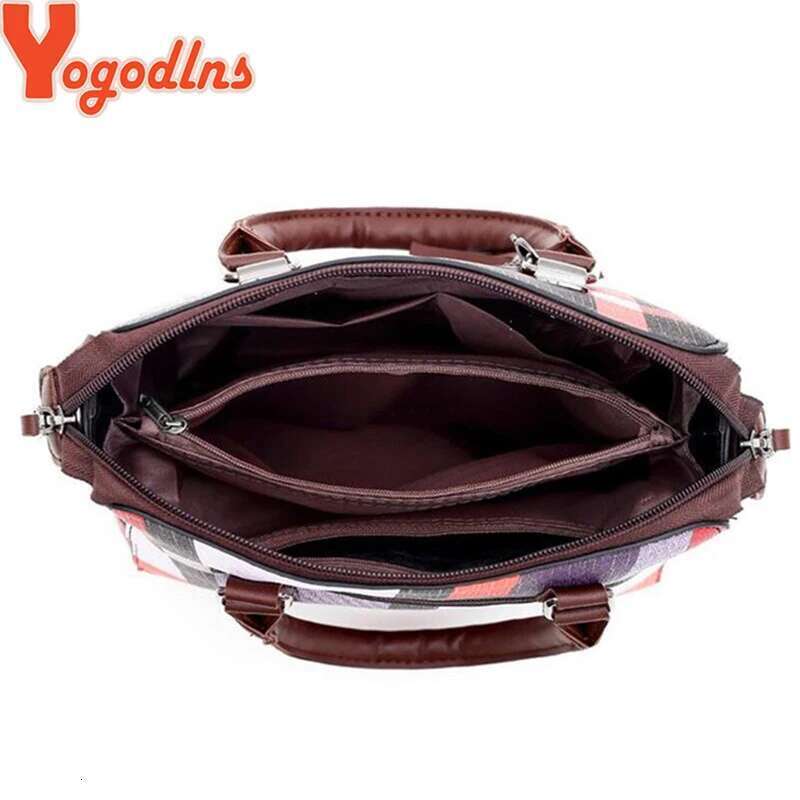 plaid Women Designer New tassel Purses and Handbags Set 4 Pieces Bags Female Feminina travel tote