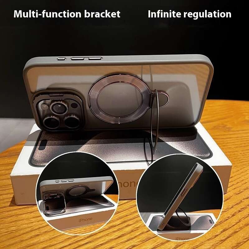 Lens bracket suitable for Apple 15 phone case magnetic suction iPhone 16 Promax new 13 transparent protective cover