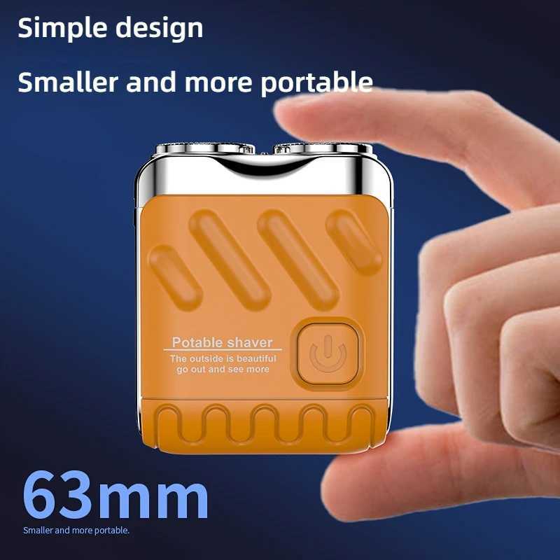 Mini Electric Travel Shaver Men Pocket Size Type-c Rechargeable Portable Painless Cordless Trimmer Knive Face Beard Razor L251124