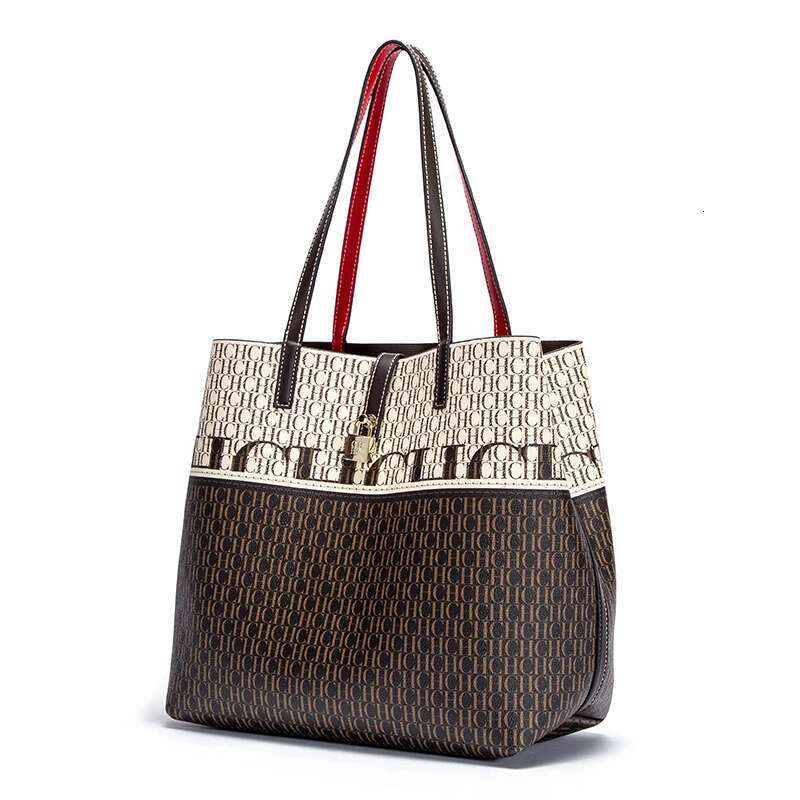 Classic New Handbag Large Capacity PVC Material Exquisite Craftsmanship Fashion Elements Women's Shoulder Bag