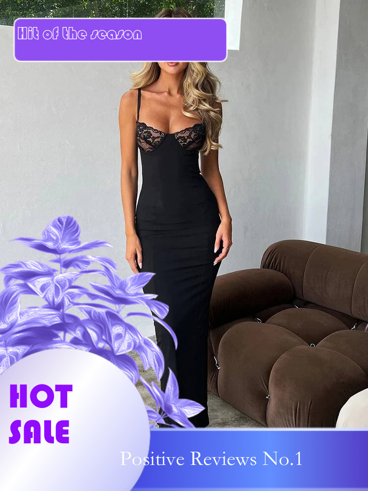 Dongdumaoyi Townlike Elegant Maxi Long Slim Bodycon Dress Women Spaghetti Strap Spring Summer Backless Sexy Party Dresses