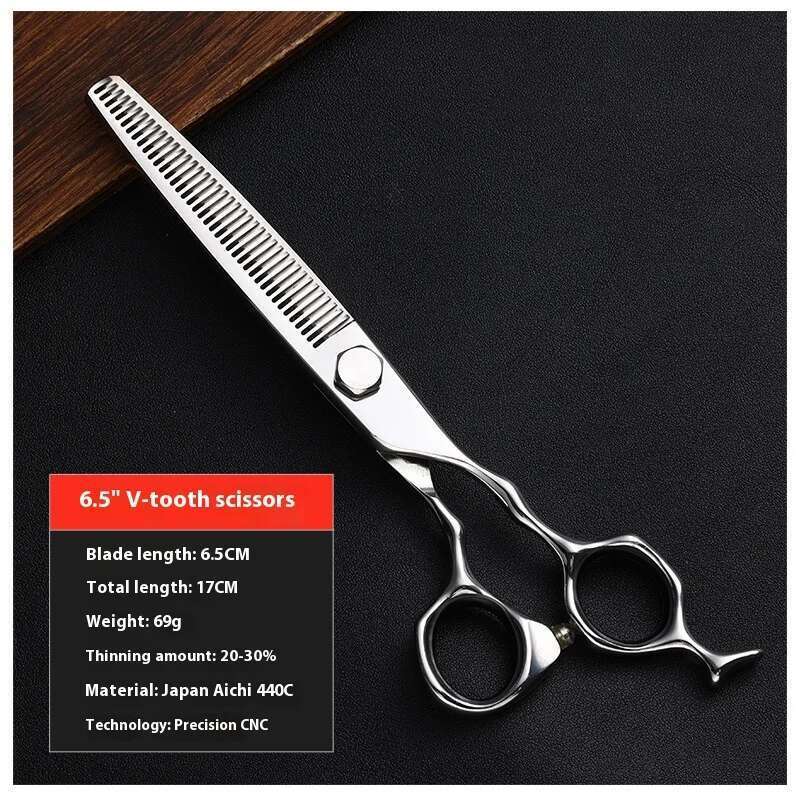 Professional Salon Haircut Scissors Premium Japanese 440C Steel 6.0/6.5/7.0 Inch Flat Tooth Deer Antler Handle Stylists