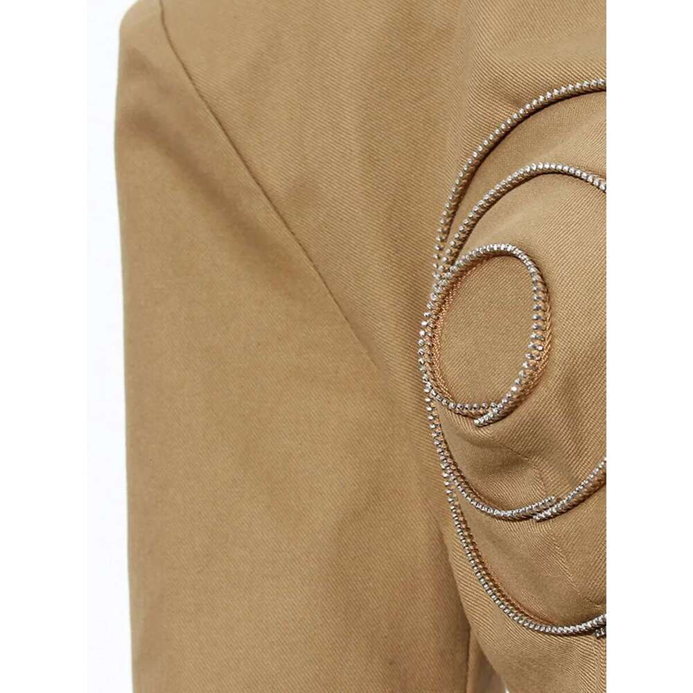 TWOTWINSTYLE Solid Spliced Zipper Chic Jackets For Women V Neck Sleeve Tunic Split Minimalist Long Coats Female Fashion New