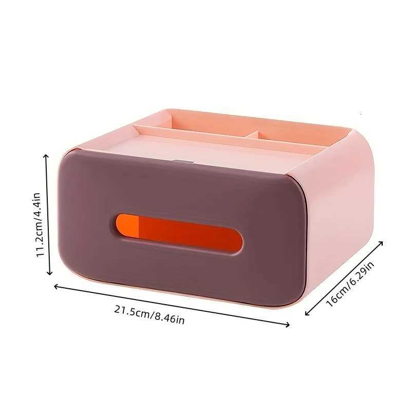 1Pc/Desktop Tissue Box Tissue Holder for Home Use Living Room Coffee Table Creative Multifunctional Storage BoxM251124