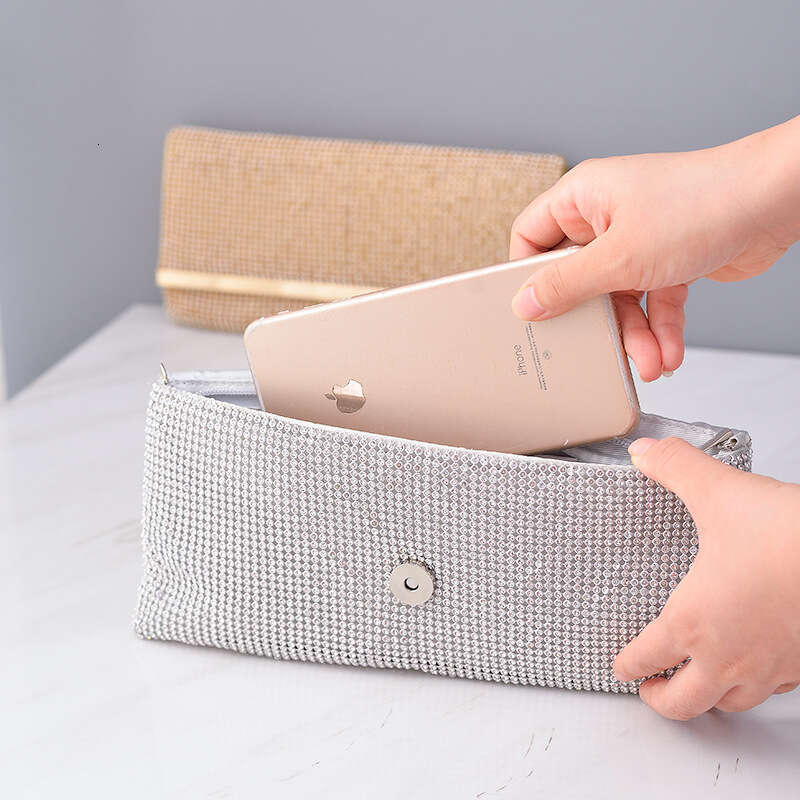Dinner Bag Diamond Dinner Women S Handheld Sparkling Banquet Versatile Handmade One Shoulder Bag KQ