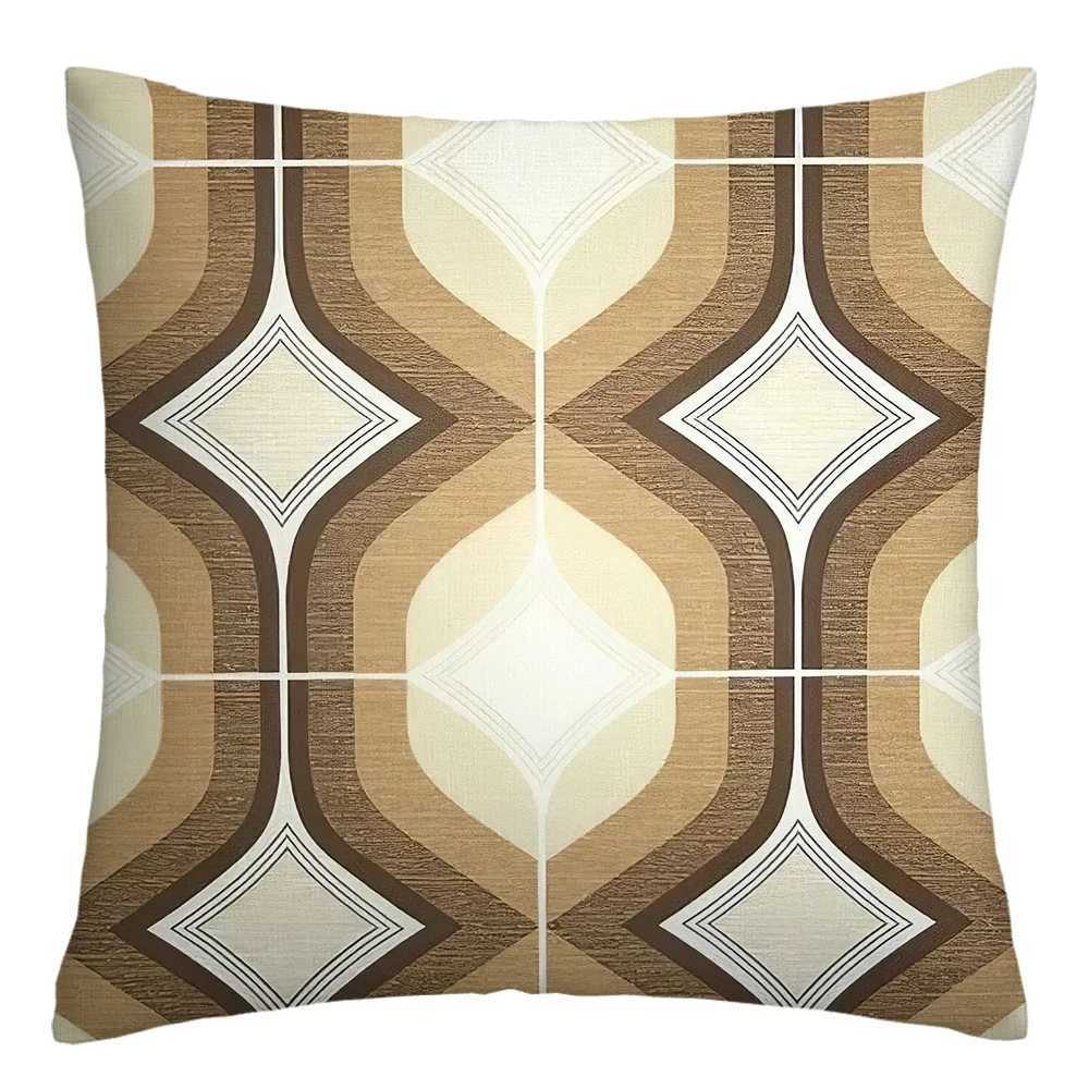 Orange yellow geometric throw pillow cover with short plush print for living room sofa decoration cushion cover pillow covers G251124