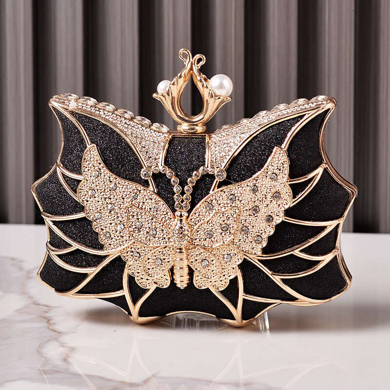 Dinner Bag Luxury Banquet Hollow Butterfly Party Bridal Wedding Handbag Fashionable Women S Bag KQ