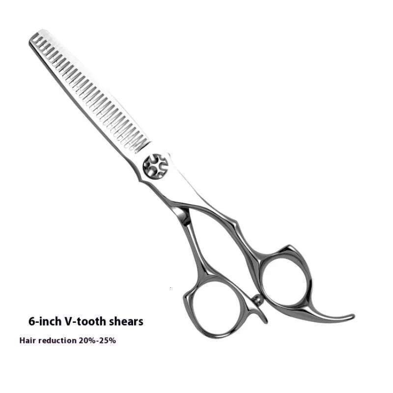 Japan440C 6.0-inch salon hairstylist's professional straight scissors thinning hairdressing scissors