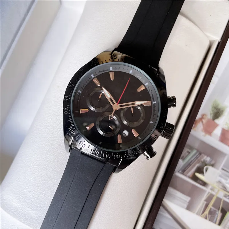 Classics fashion Brand Wrist Watches Men Male Casual Sport Style Luxury All Dials Working Leather Silicone Strap Quartz Clock TR 01