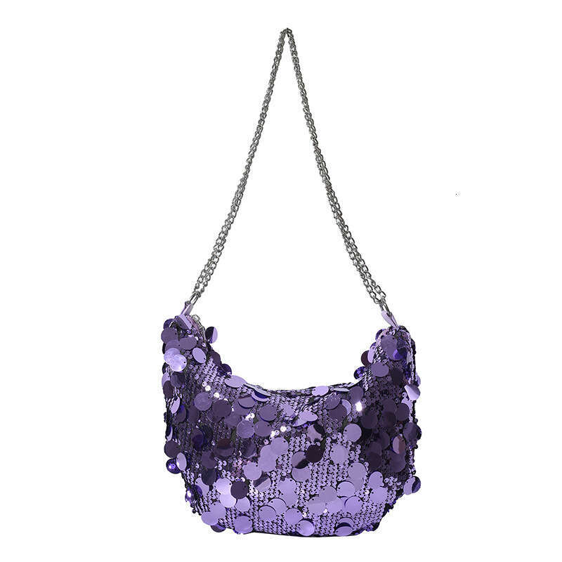 Tote Small Fashionable Sequins, Armpit Saddle Bag, Stylish Single Shoulder Crossbody Handbag, Women's Bag Style