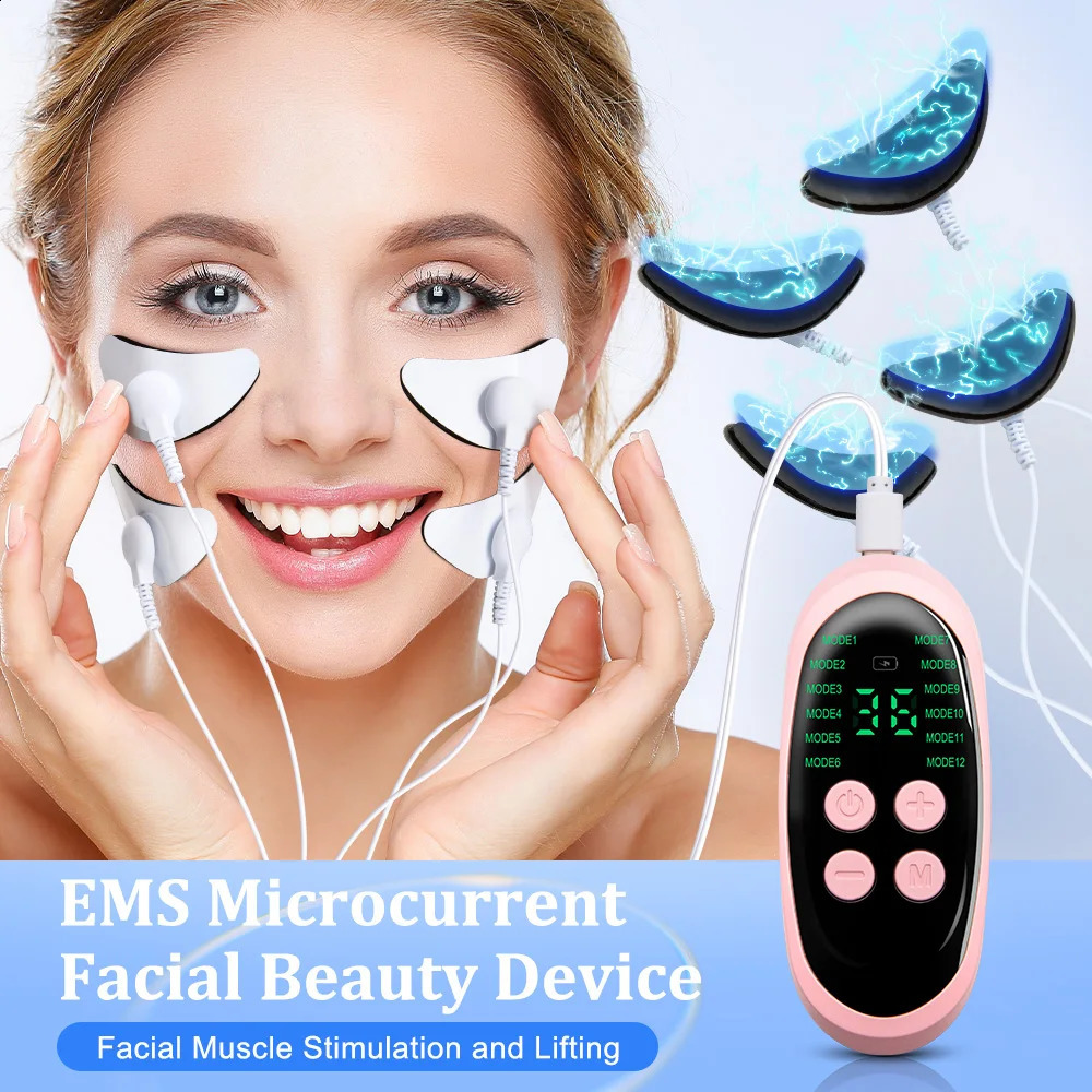 Ems Facial Massager Microcurrent Muscle Stimulator Facial Skin Muscle Stimulator Beauty Devic 250423