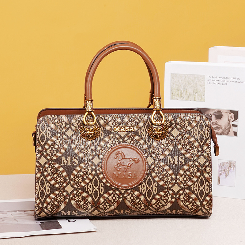 Light Luxury Women's Fashion Printed 2024 Autumn And Winter New Item Large Capacity Hand-Held Shoulder Crossbody Bag