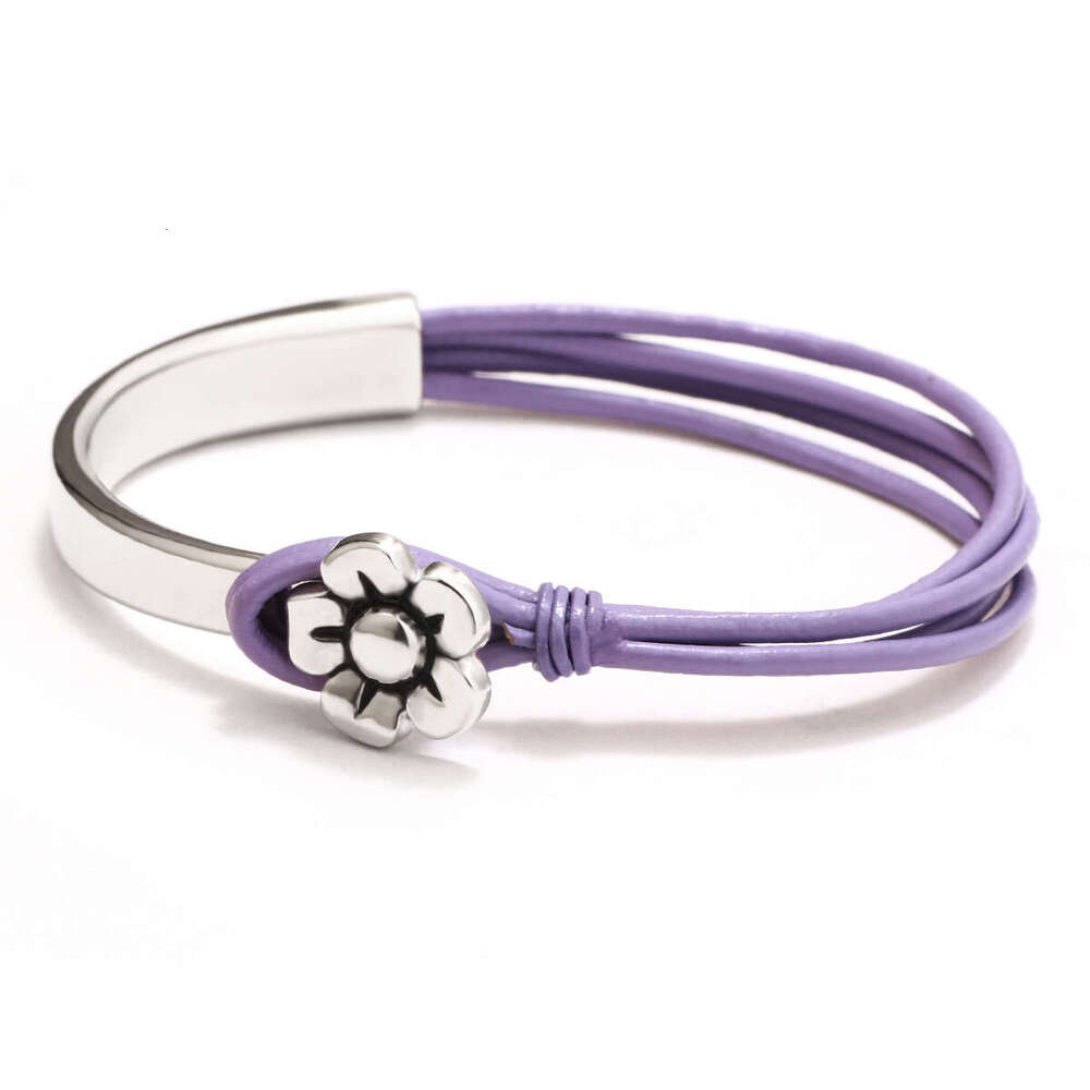 Hot selling Bohemian style with rope, small daisy, simple sier leather bracelet, patchwork bracelet