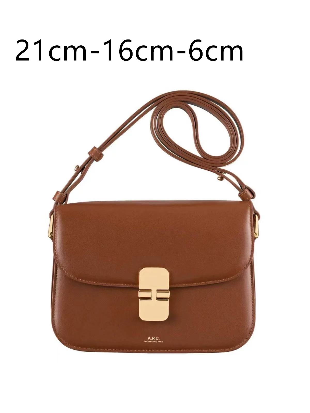 Famous French brand APC leather high-quality small square bag, popular designer women's handbag, large capacity canvas tote bag