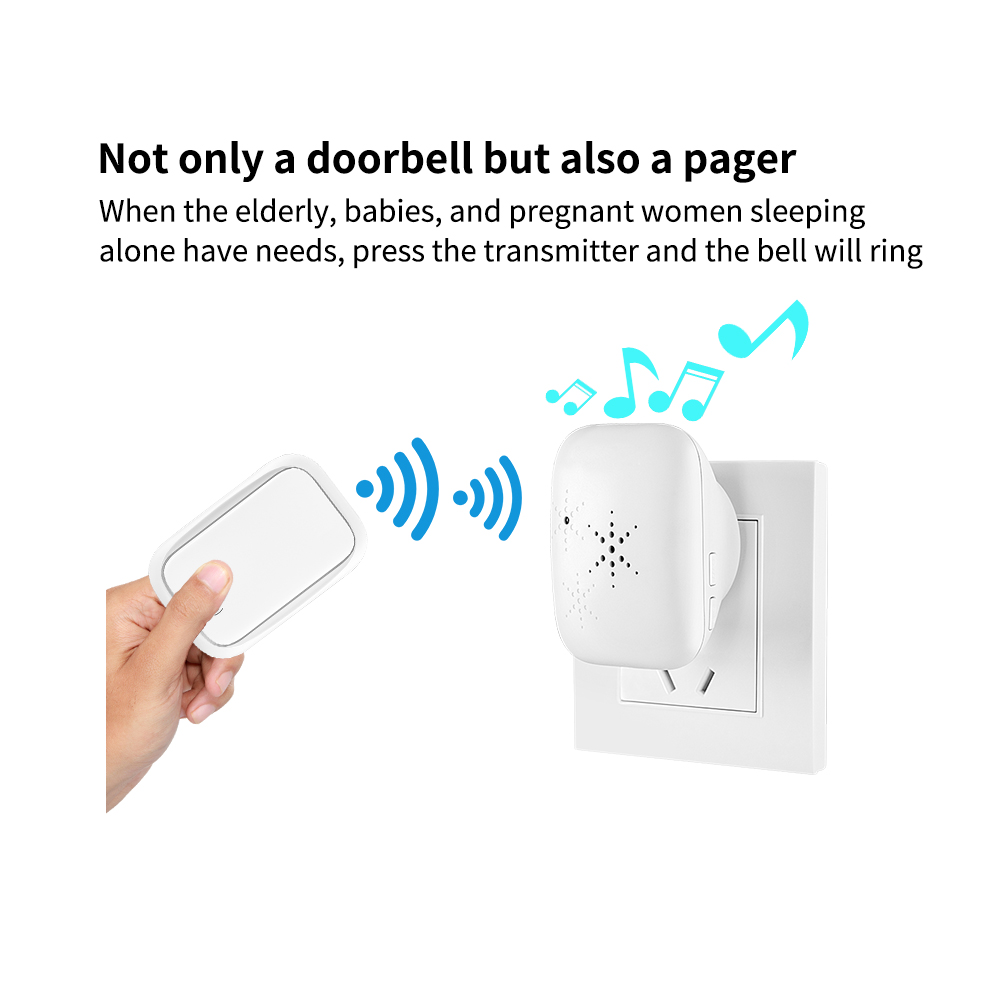 Wireless Doorbell No Battery required Waterproof Door bell 38 music