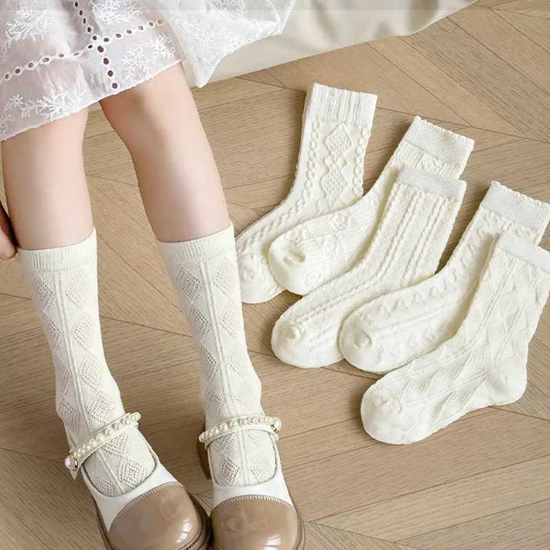 5 Pairs/Lot Autumn Children Cotton Socks Girl Boy Baby Warm Soft Cute Cartoon For New Spring 1-12 Years Student Teens Kids Socks G251124