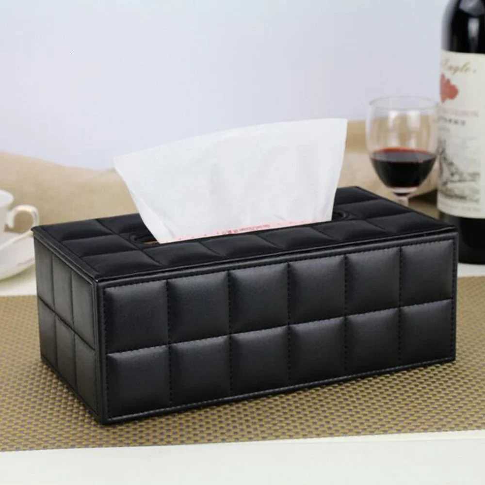 High Quality Leather Tissue Box Napkin Holder Paper Case Bathroom Tissue Box Cover Car Napkin Storage Modern Toilet Paper Box 3M251124