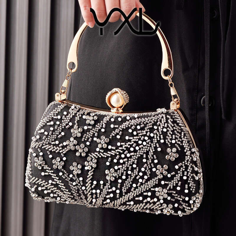 Dinner Bag Ladies Banquet Heavy Industry Pearl Embroidery Cheongsam Bag Annual Meeting Wedding Bridal Handbag Party Bag KQ