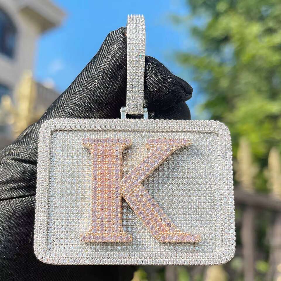 Hip Hop Custom Jewelry Pass Iced Out Vvs Moissanite Dia Manufacturer Sterling Sier Pendant Necklace for Men