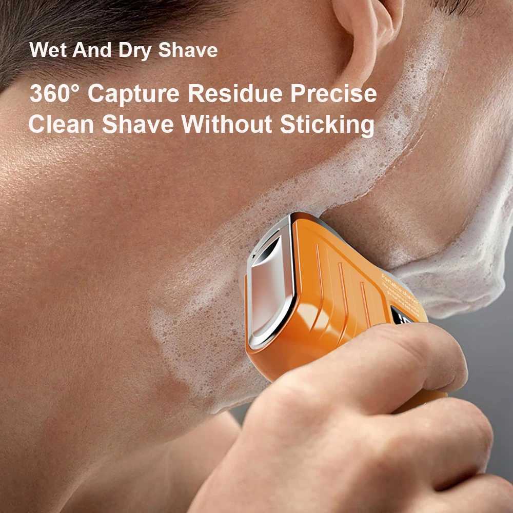 Mini Electric Shaver for Men Dual Beard Trimmer Household Rechargeable Shaver Digital Display Beard Trimmer L251124