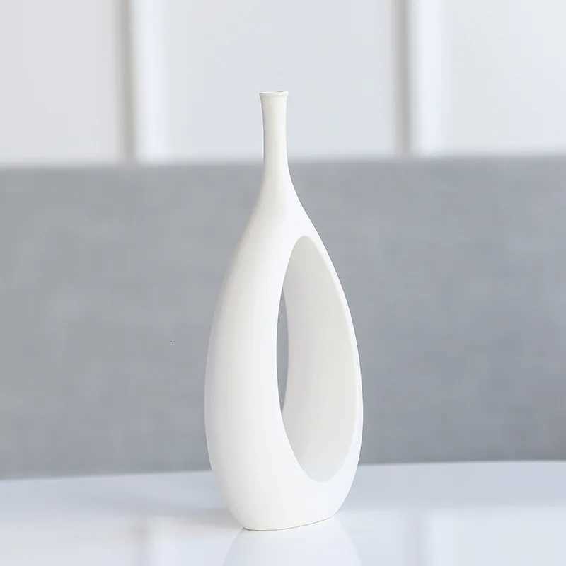 Simple Nordic Ceramic Flower Vase Home Table Decor Flower Pot Arrangement Garden Desk Creative Ornament Dried Flower Vase C251124