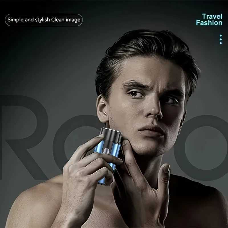 Mini Portable Electric Usb Rechargeable Shaver Mens Razor Portable Waterproof Razor Pocket Size Wet and Dry Mens Razor Trimmer L251124