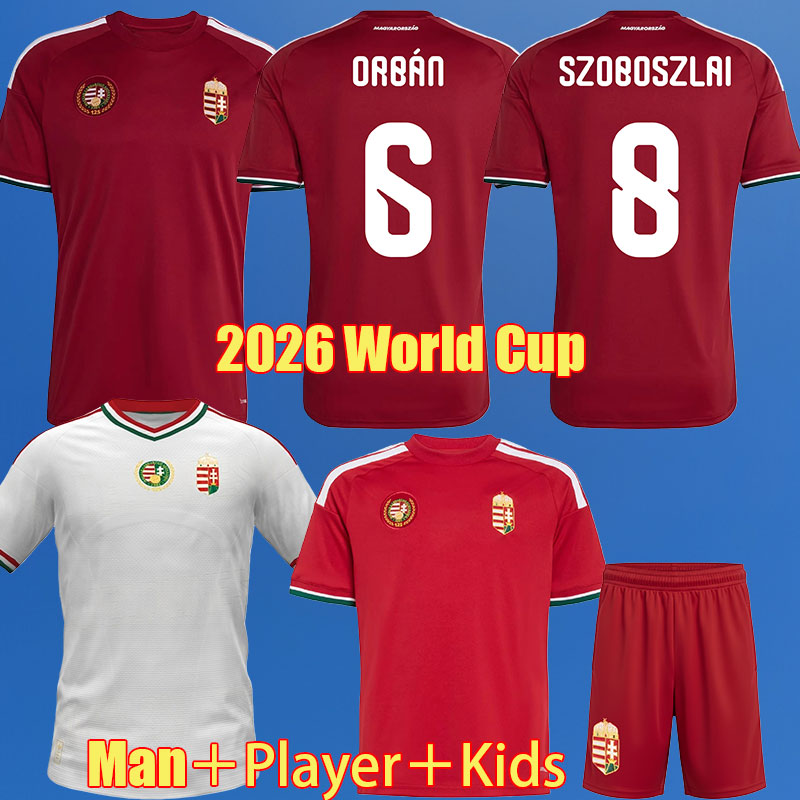 2026 Hungary Soccer jerseys 26 27 World Cup 4XL Jersey Authentic VARGA SZOBOSZLAI SALLAI Hungary SCHAFER LUKACS GRUBER SZALAI national Football Shirts Men Kids Kit