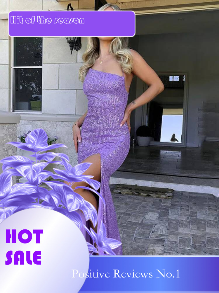 Dongdumaoyi Townlike Nightclub Split Sequin Sexy Party Dress Women Backless Summer Slim Bodycon Maxi Long Dresses With Lining