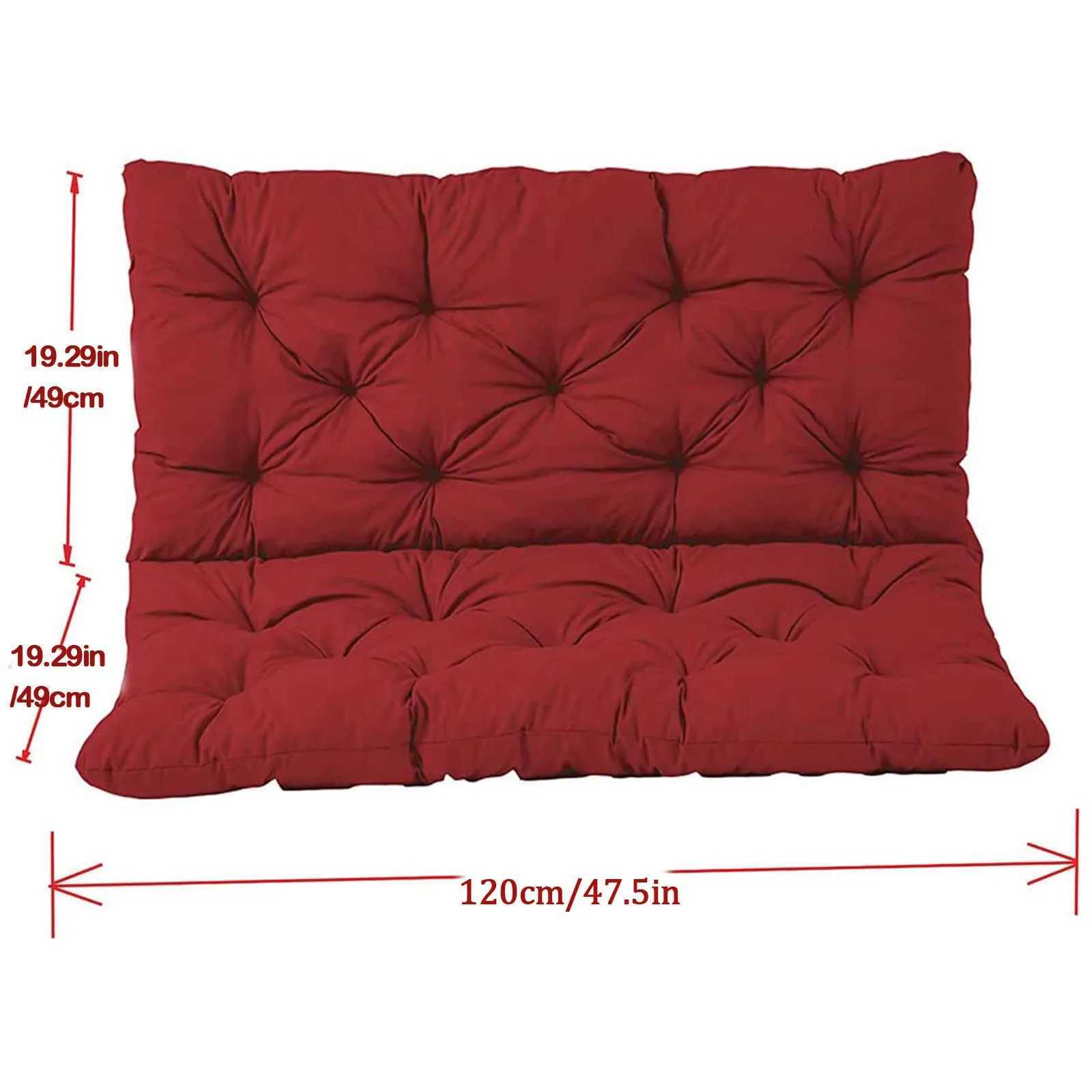 Long Cushion Thickening Garden Chair Cushion Solid Color Home Seat Mat Floor Cushion 120x100x8cm Bench Cushion Customizable G251124