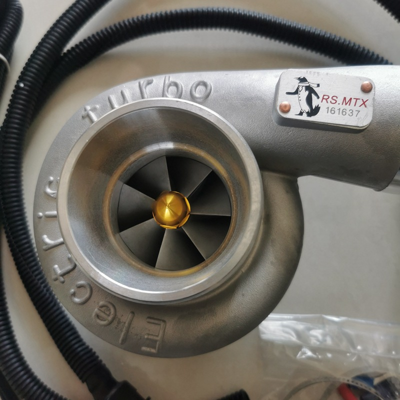 Electric Turbo Supercharger Kit Thrust Motorcycle Electric Turbocharger Air Filter Intake for all car improve speed