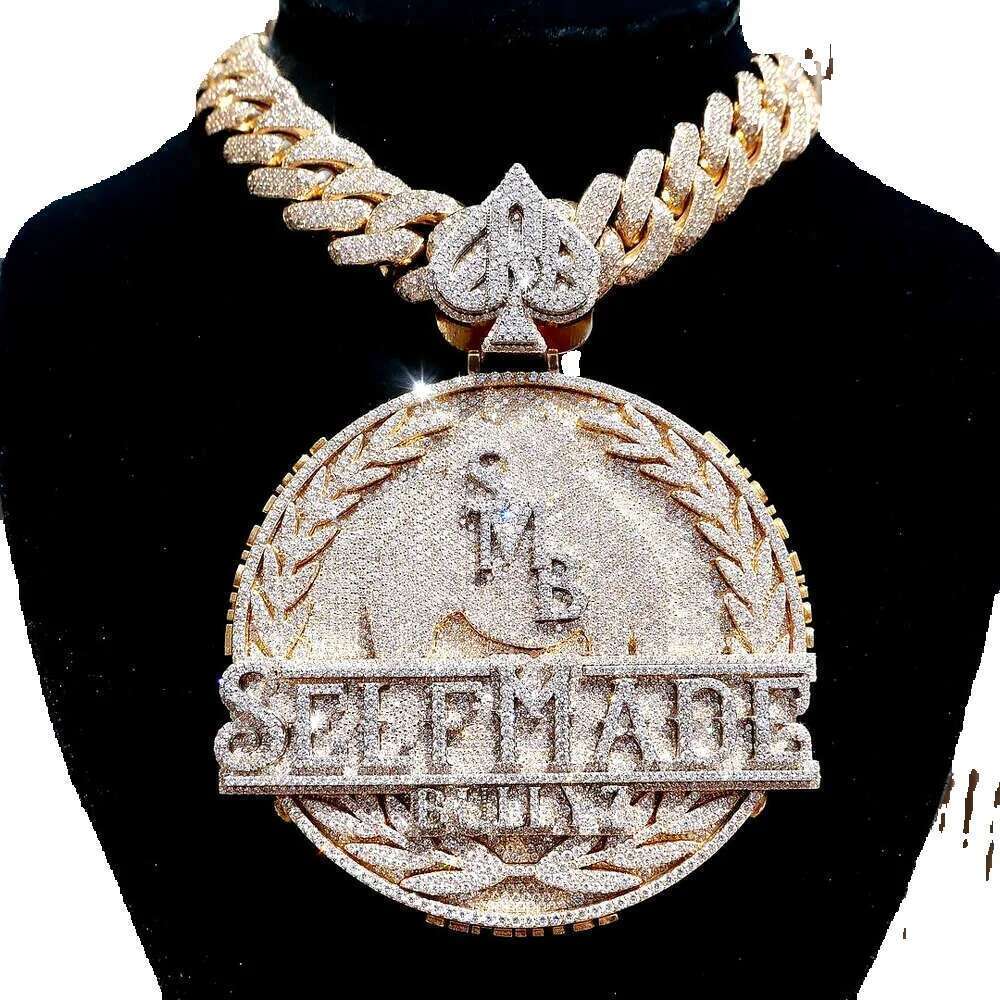 Hip Hop Pendant Bling Iced Out Moissanite Jewelry Sterling Sier Dia Charm Necklace
