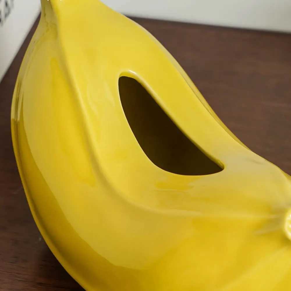 Creative Ceramics Banana Tissue Box Exquisite Modern Stylish Napkin Storage Box Household Facial Paper Organizer BedroomM251124