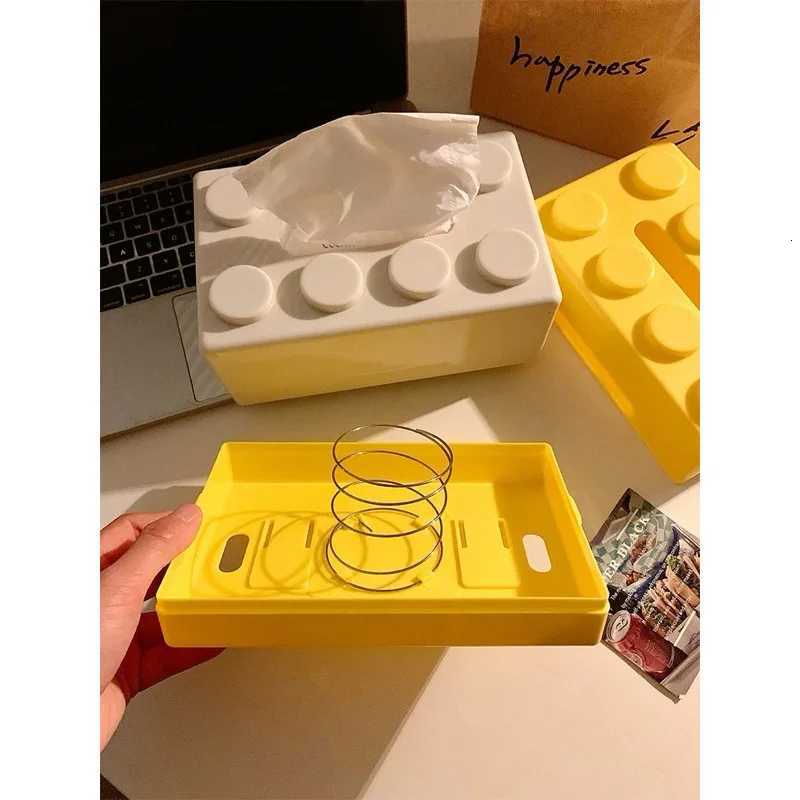 1PC Creative Cartoon Building Block Tissue Box with High Aesthetic Value for Household Napkins Paper Drawer Storage BoxM251124