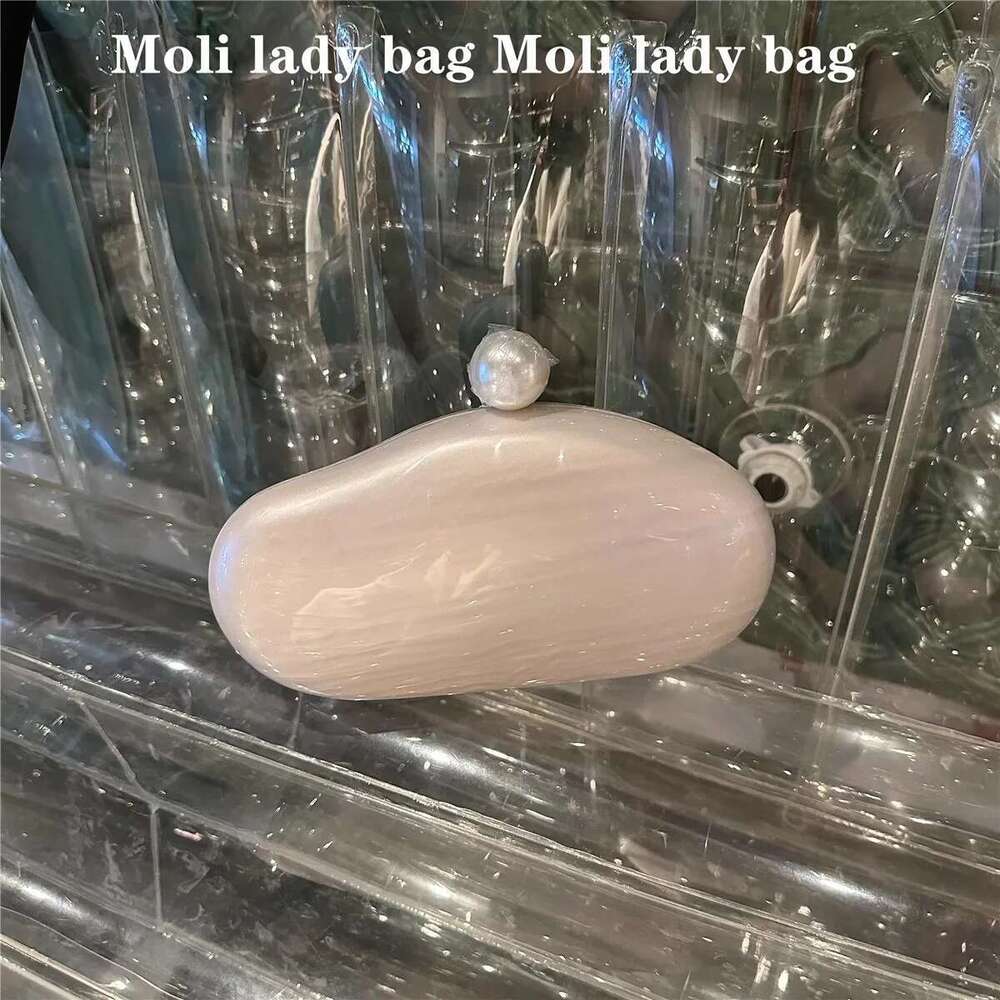 Designer Bag 2025 Shimmer Acrylic Shell Designer Irregular Fashion Women Handbag Wedding Party Clutch Purse Shoulder Crossbody Bag Luxury Bag