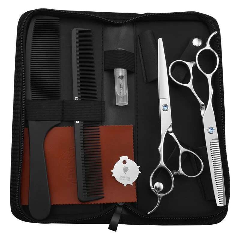 6.0-inch professional salon/home hairstylist, left-handed straight clipper, thin clipper, hairdressing scissors set