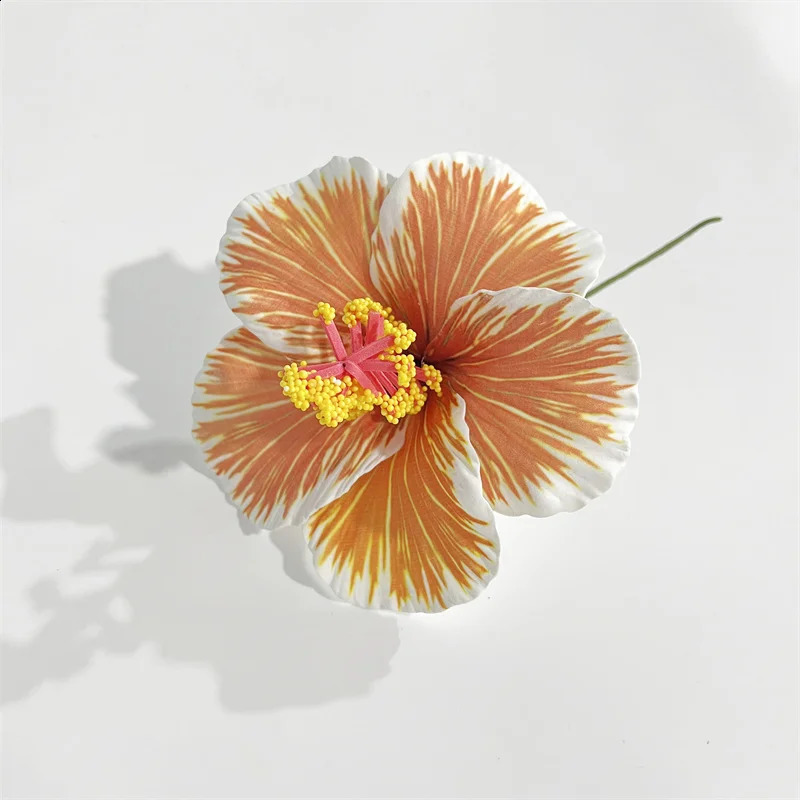 10Pcs Arrival Foam Hibiscus Flower Hair Pick Fashion Girl Hair Clip Headwear Womam Holiday Party Hair Accessories 250420