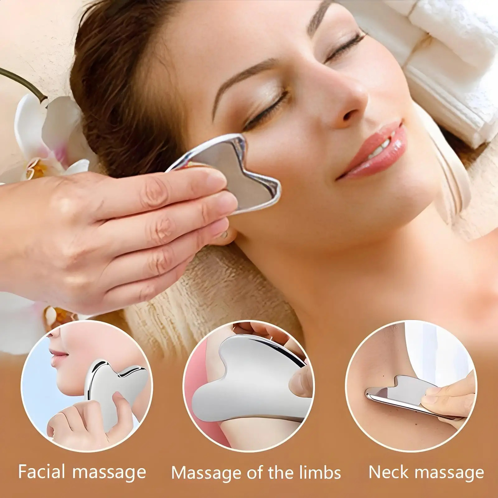 Gua Sha Visage Gousha Stone for The Face Stone Gua Sha Gua Sha Scraper Gousha Stone for The Face Massager 250423