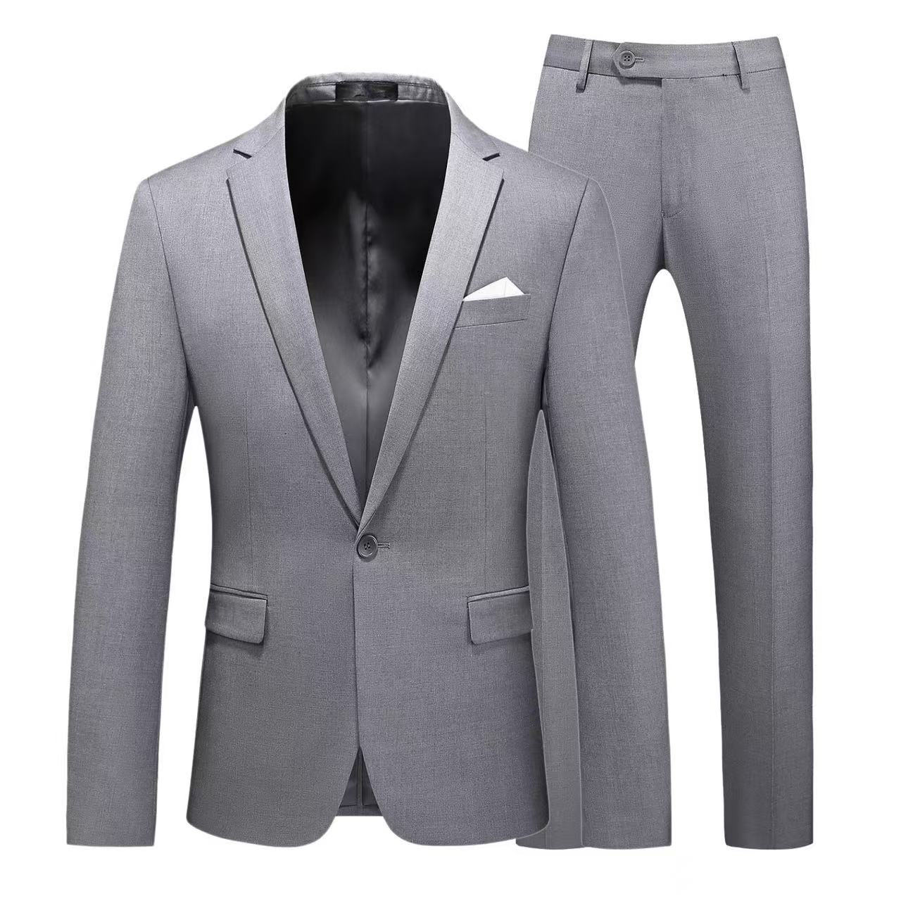 T2745 British striped slim-fit business suit for men, groom, for weddings.