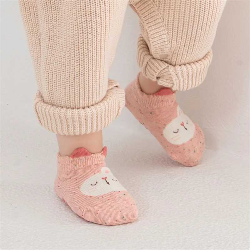 Kids Floor SOCKS 0-5 Years Soft Cotton Anti-slip Sports SOCKS for Baby Toddler Boys Girls Autumn Winter Home Wear G251124
