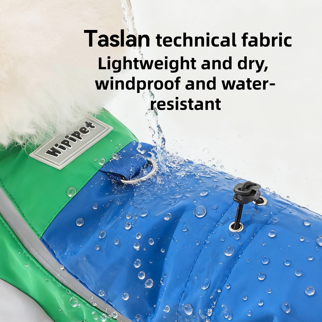 Soft Skin-Friendly Fleece Lined Dog Jumpsuit, Taslan Fabric Windproof Waterproof Dog Coat, Reflective Four-Legged Dog Apparel with Leash Ring, for Sma