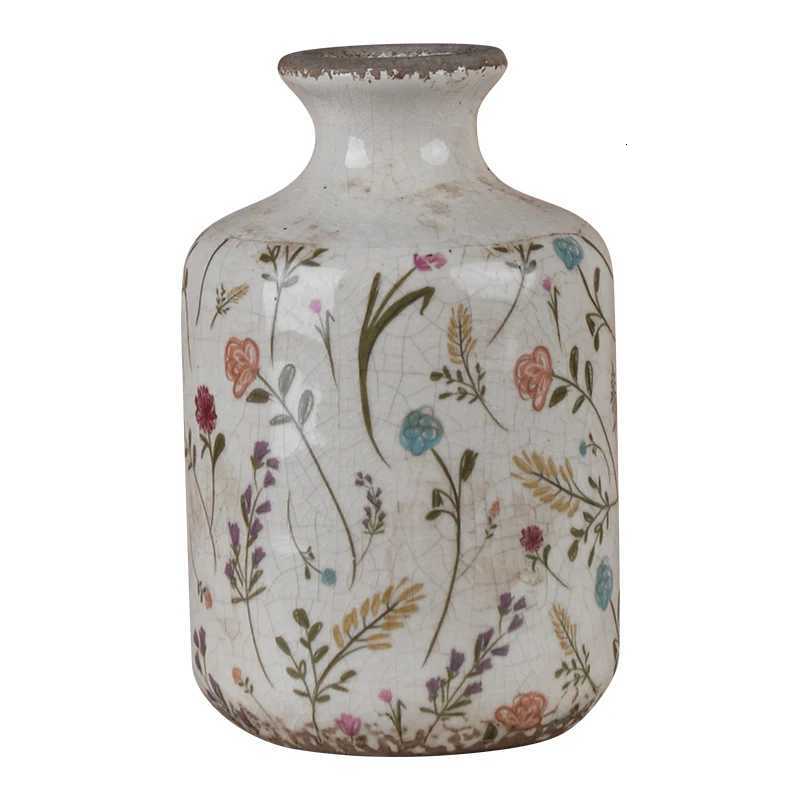 Retro Ceramic Vase Decoration Flower Arrangement Pastoral Style Small Decoration Light Luxury High Sense Flower Arrangement C251124
