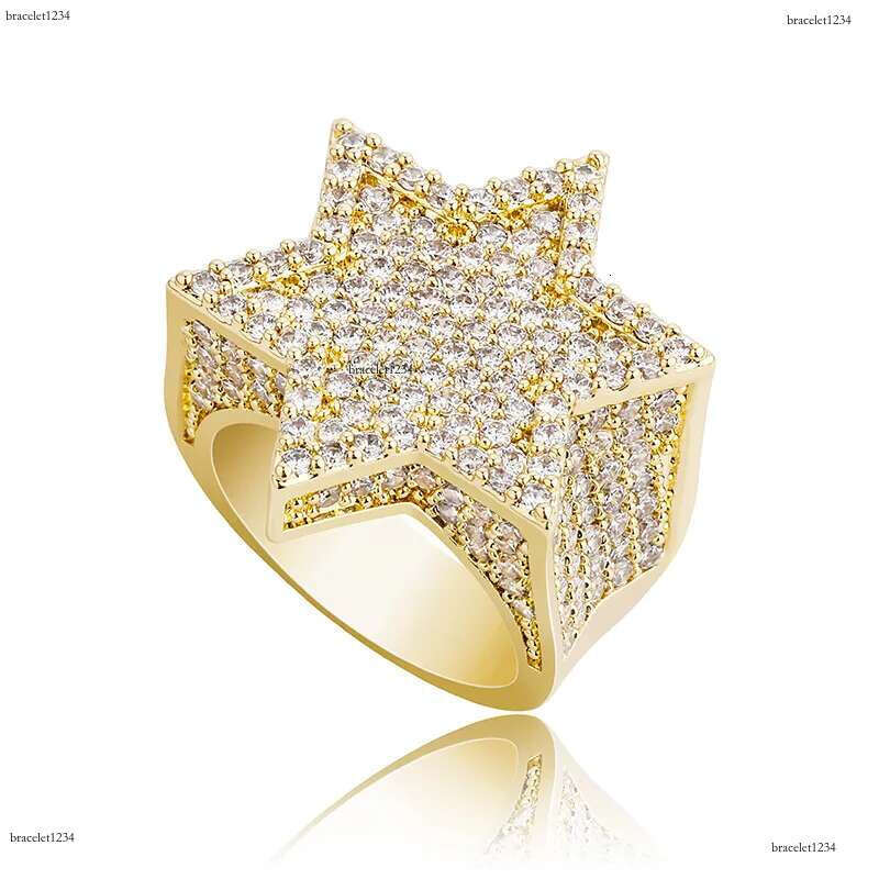 Luxury Designer Men's Ring High Quality Hexagonal Frappuccino VVS Moissanite Ring Fashion Hip Hop Ring Jewelry FREE shipping