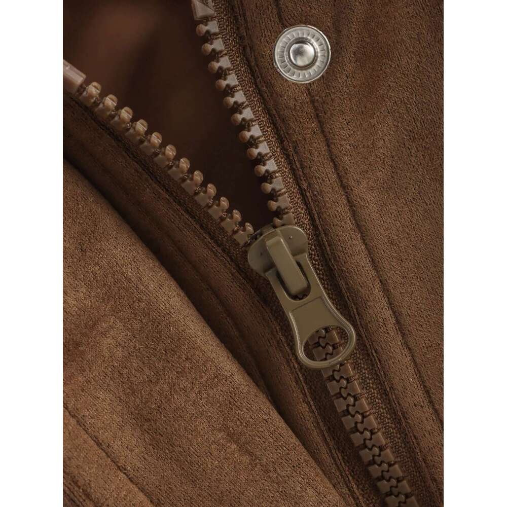 Designer Clothes European And American Style 2025 New Suede Texture Loose Casual Fashion Versatile Jacket