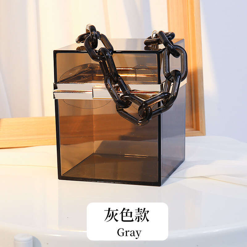 Dinner Bag Transparent Square Box Portable Transparent Color Women S Hot Bag Fashionable And Versatile Acrylic Bag KQ