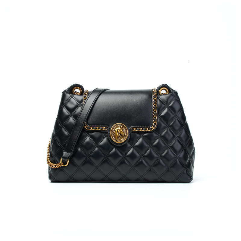 Gulanda New Autumn And Winter Diamond Grid Chain Women S Fragrant Style Armpit Bag High End Commuting Small Square Bag Tote Bag Tote Bag