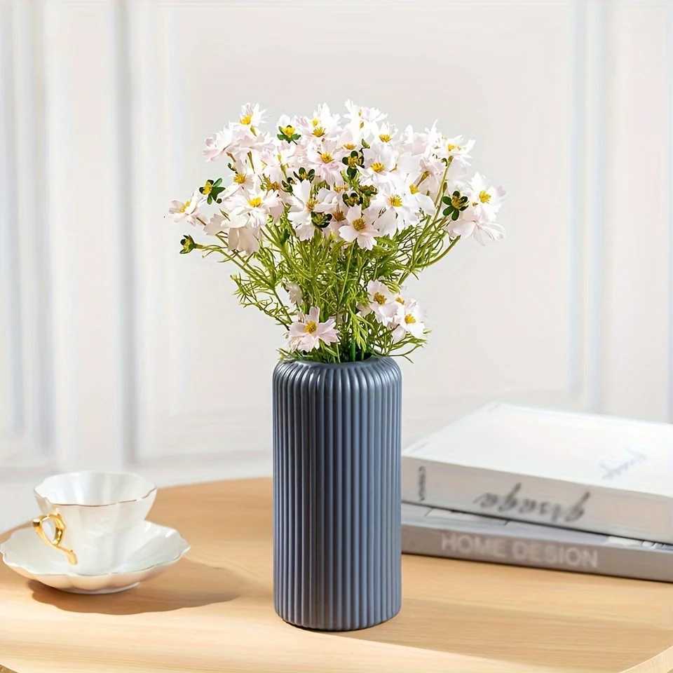 Hydroponic European-style Imitation Ceramic Plastic Flower Vases Ornaments Decorative Flower Arrangements Creative Small Vases C251124
