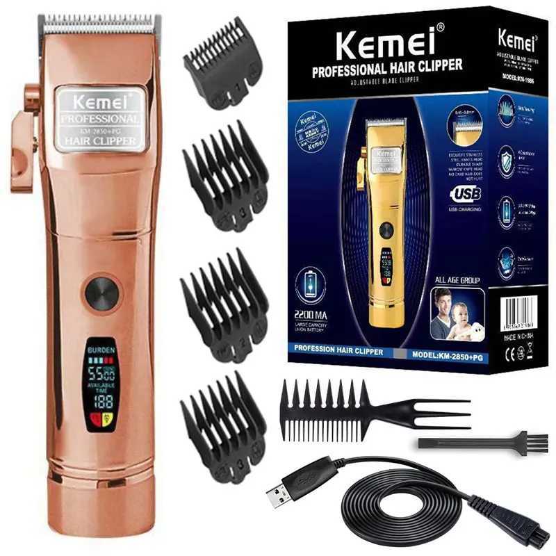 Kemei 2850Pg Adjustable Fading Blending Hairdressing Hair Clipper Men Professional Hair Trimmer Electric Beard Hair Cutting Too L251124